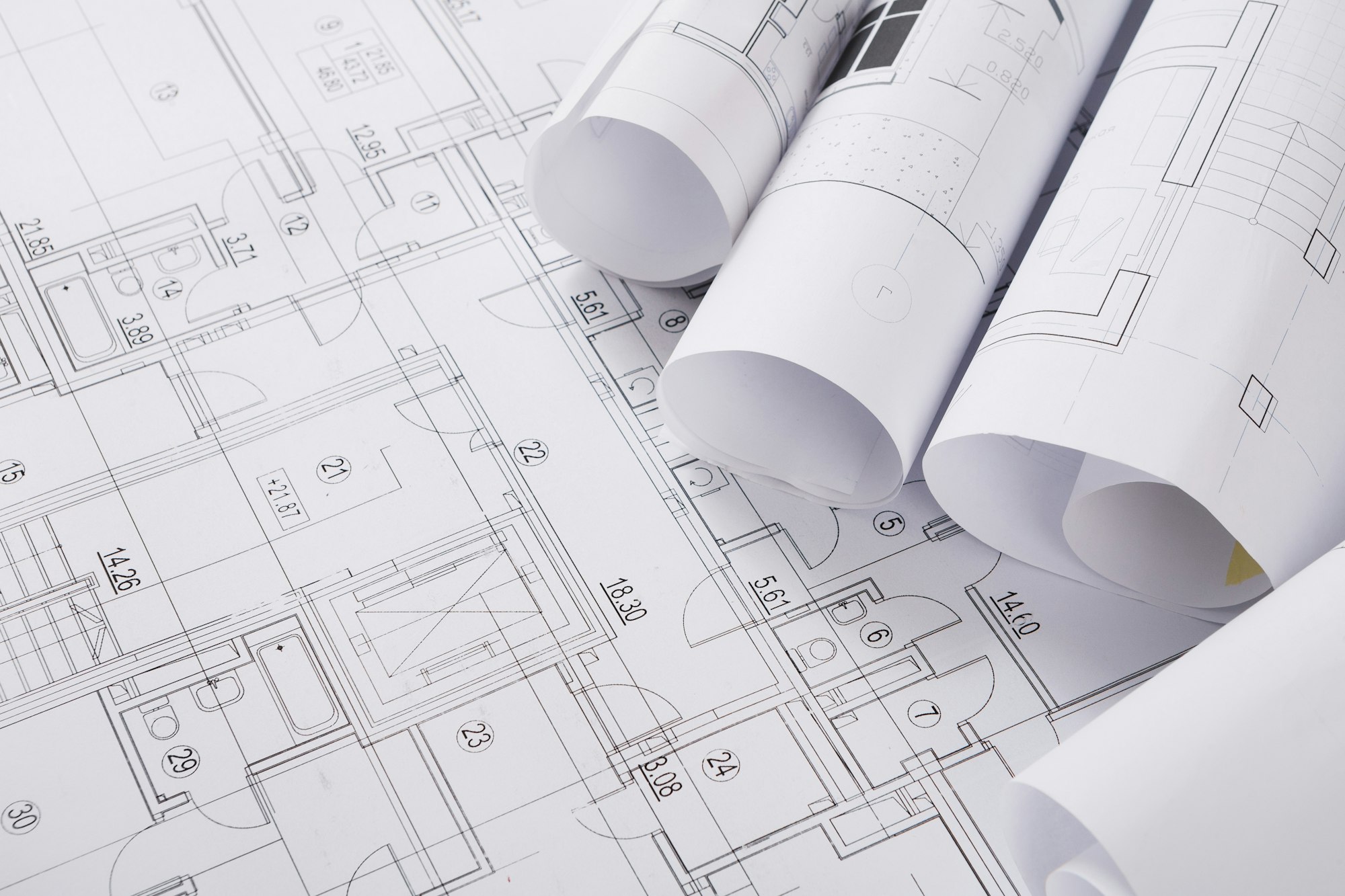Plan of building. Architectural project background
